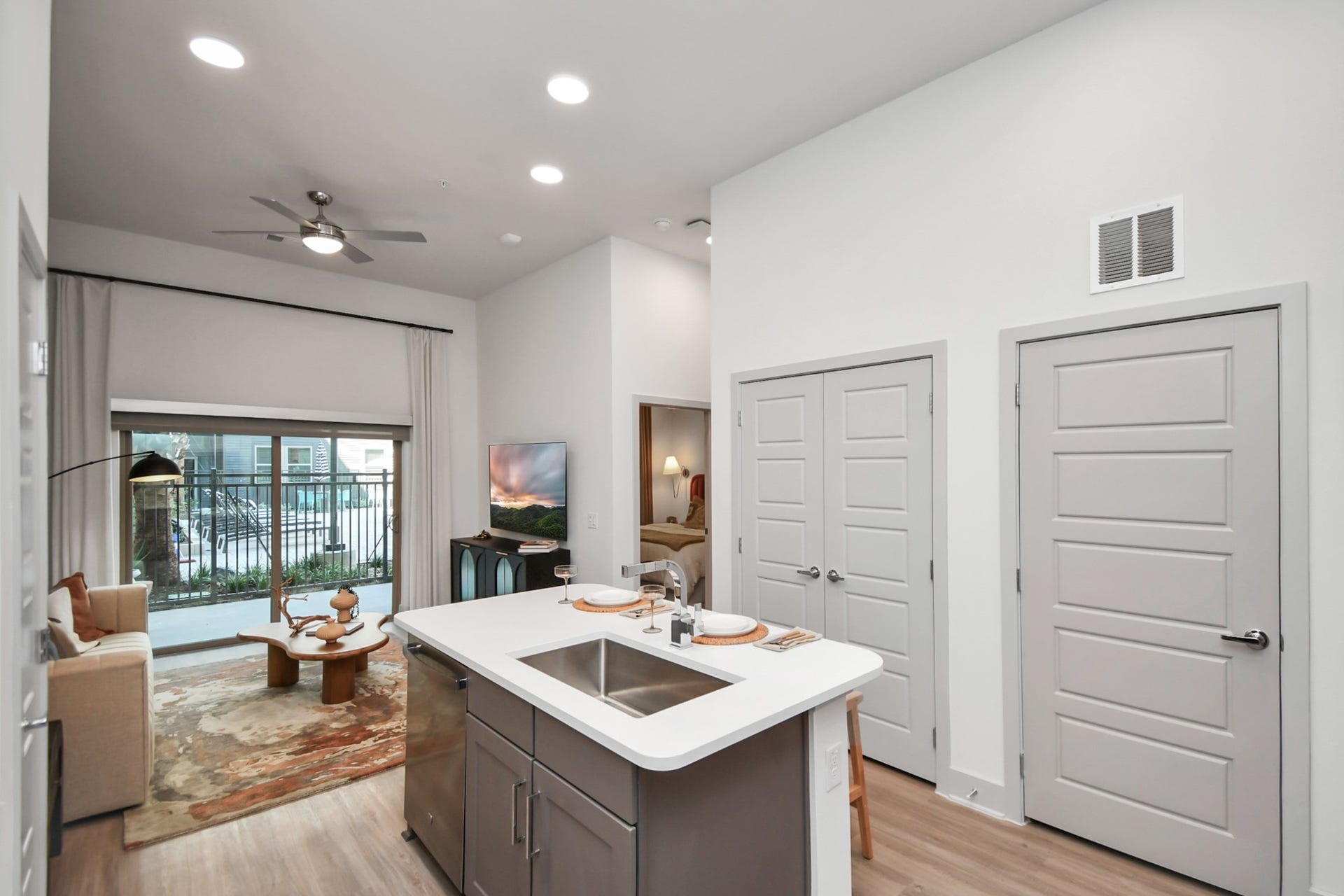 1617 Enid Street, #119, Houston, TX 77009 Picture not of actual listing but rather a model home for one bedroom units