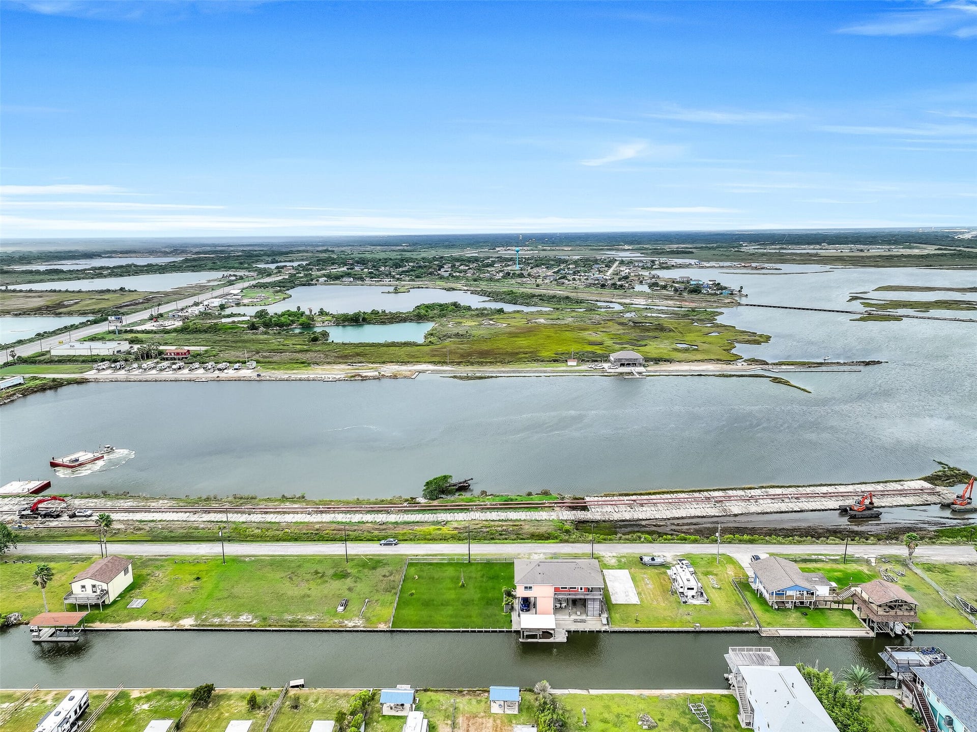 7119 Beau Rue Street, Hitchcock, TX 77563 Enjoy serene views of Highland Bayou directly to the West.