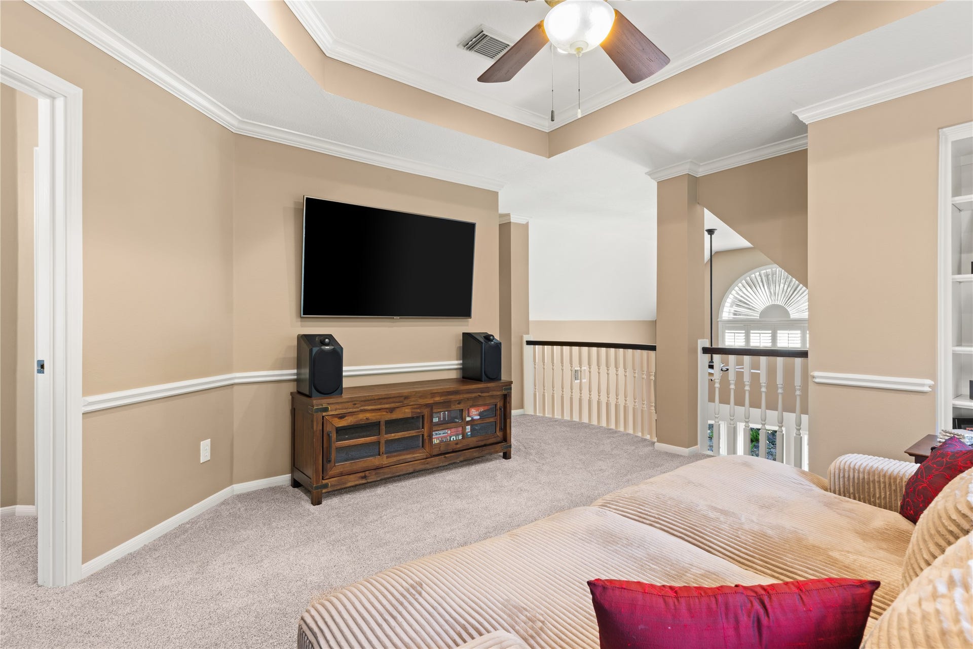 2214 Kings Trail, Kingwood, TX 77339 Upstairs game room. TV included.
