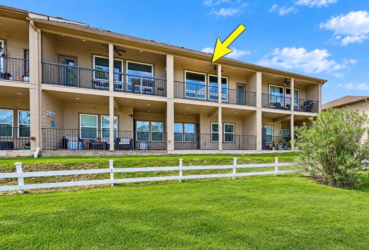 17570 W Highway 105 W, #52, Conroe, TX 77356 Real 2 balconies have no back neighbors