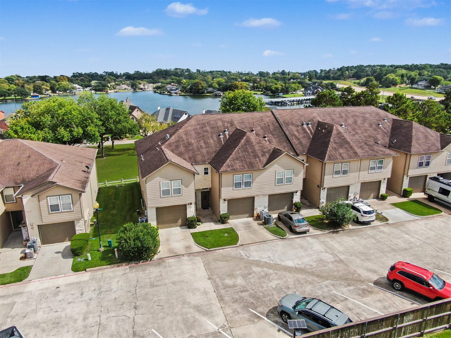 17570 W Highway 105 W, #52, Conroe, TX 77356 areal view of townhome complex front