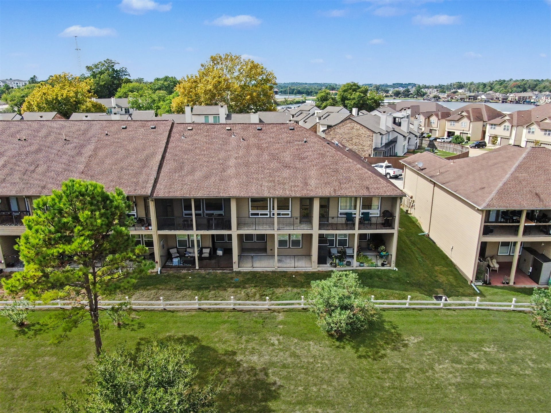 17570 W Highway 105 W, #52, Conroe, TX 77356 areal view of townhome complex back