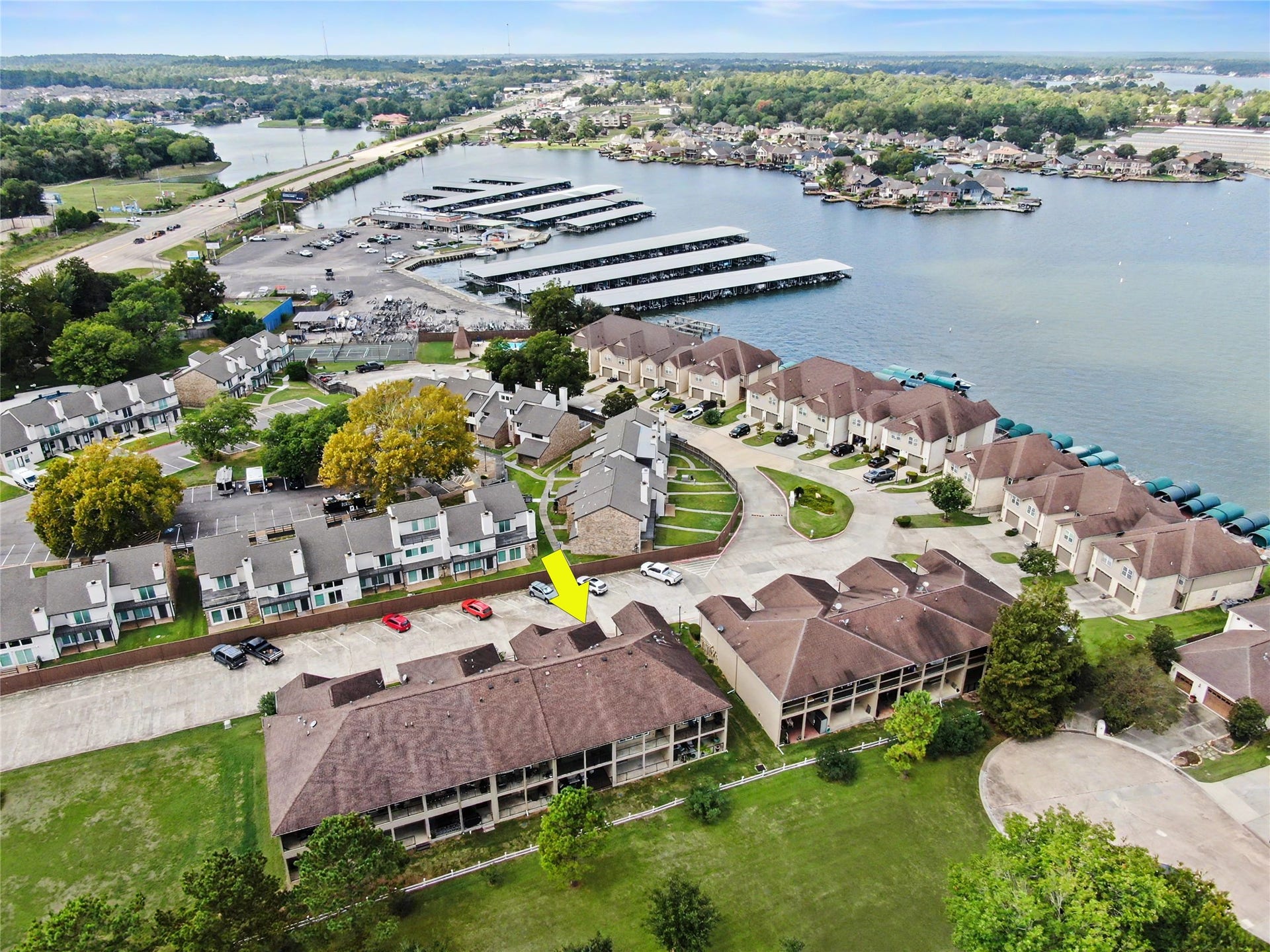 17570 W Highway 105 W, #52, Conroe, TX 77356 areal view of complex location near lake Conroe