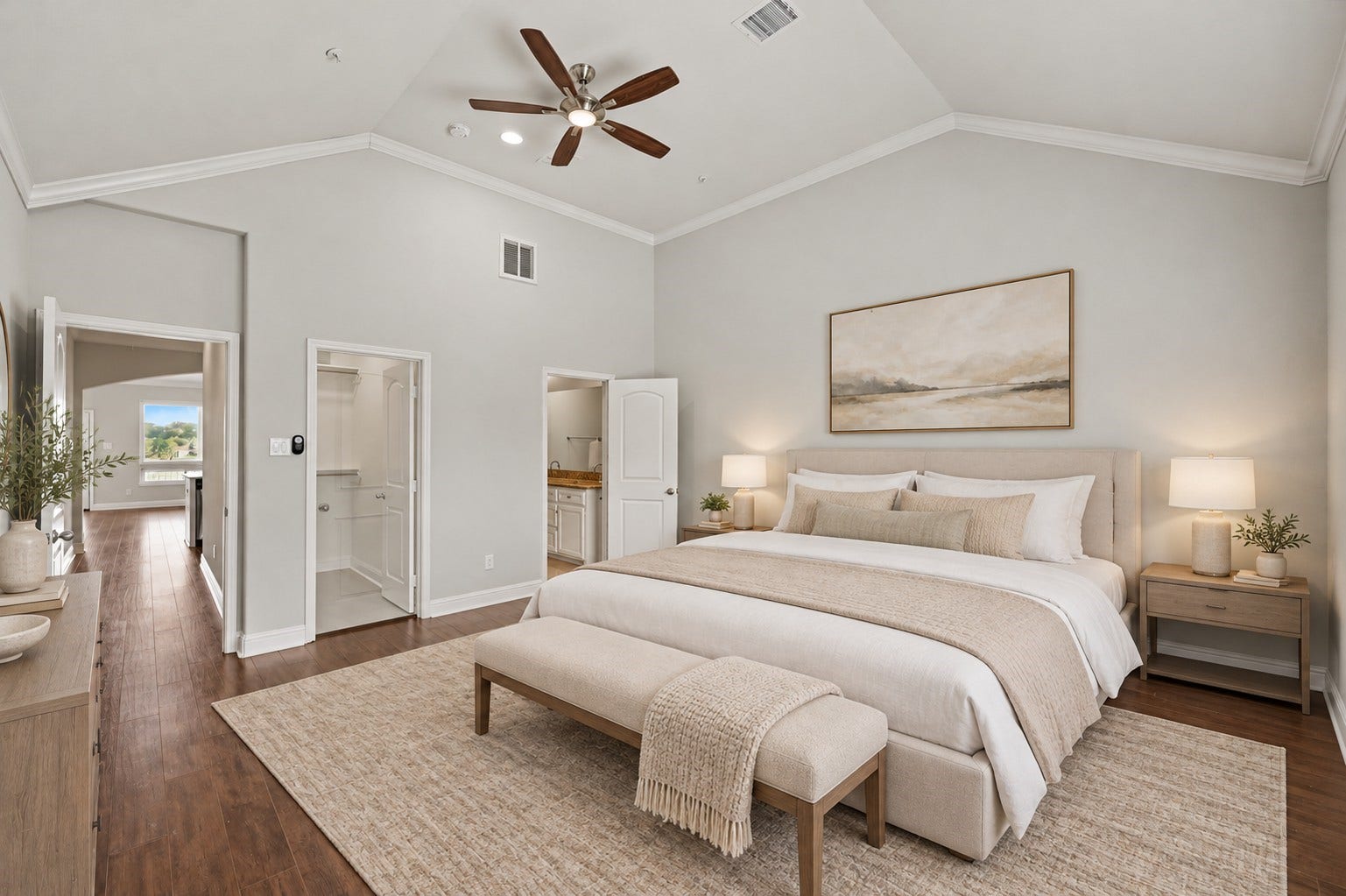 17570 W Highway 105 W, #52, Conroe, TX 77356 2nd floor staged primary bedroom