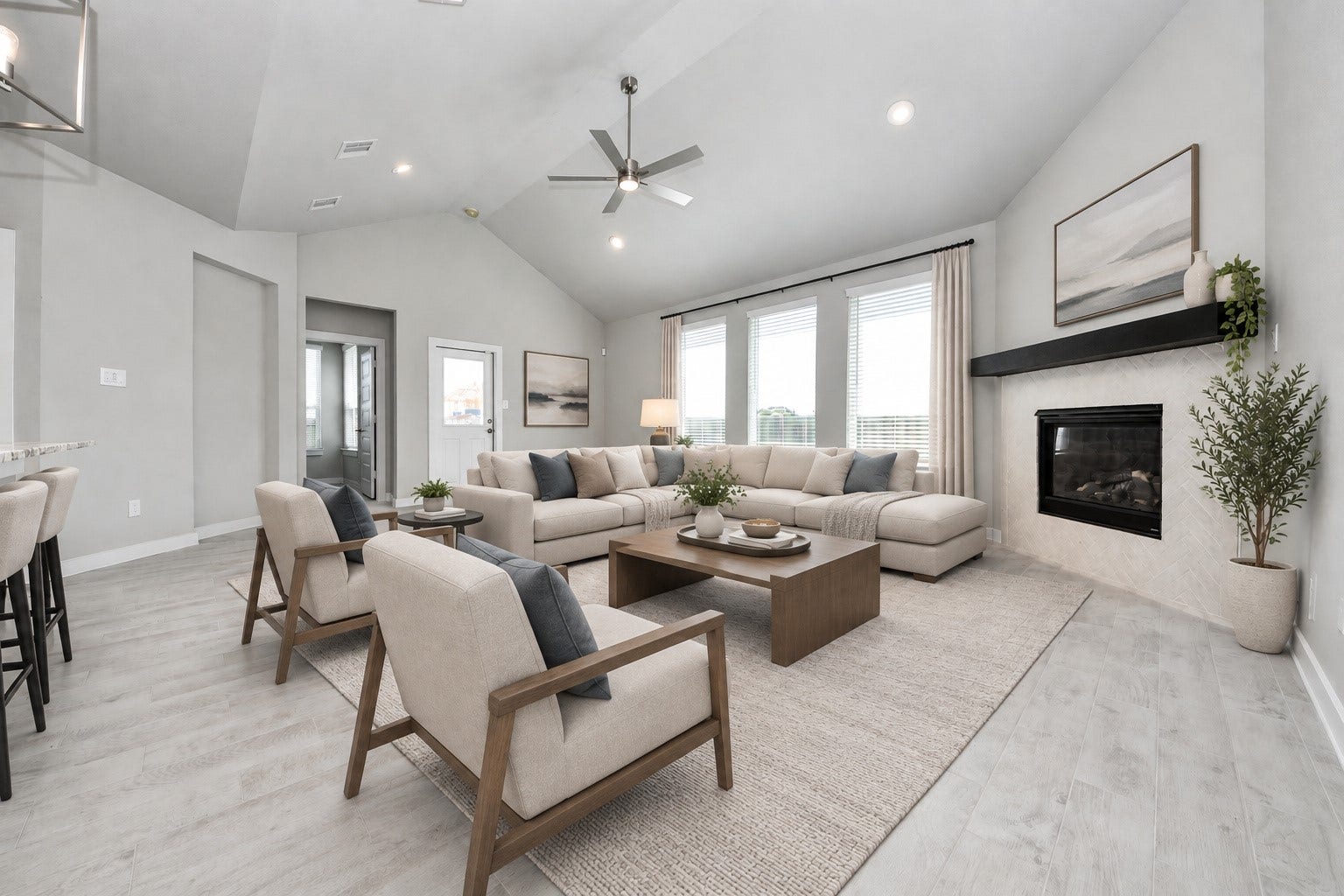 Virtually Staged - Living Room.