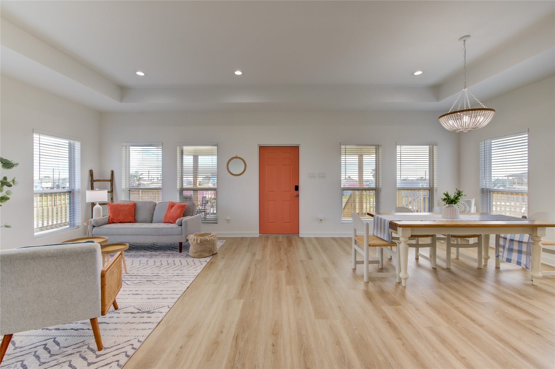 1014 Treaty Dr, Surfside Beach, TX 77541 Seamless living and dining area ideal for entertaining and everyday comfort