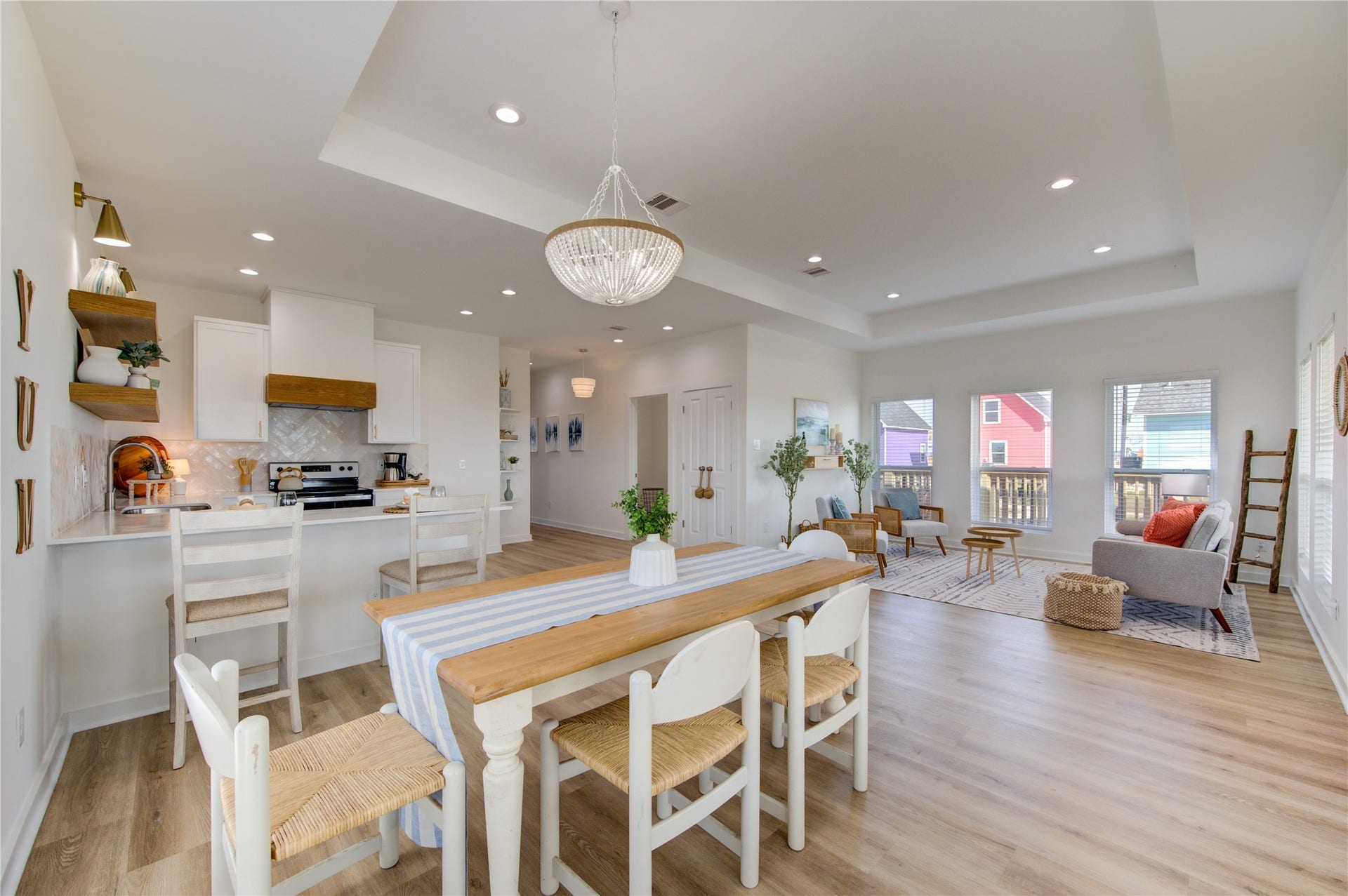1014 Treaty Dr, Surfside Beach, TX 77541 Large kitchen island with seating, perfect for entertaining