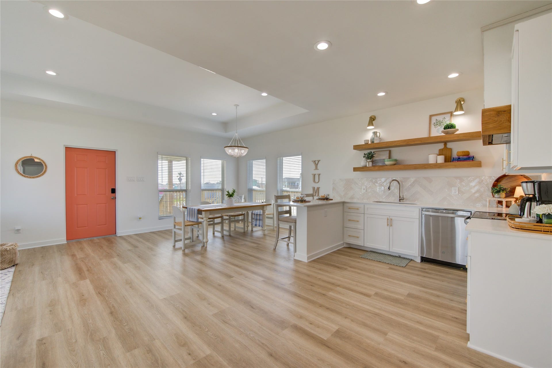 1014 Treaty Dr, Surfside Beach, TX 77541 Bright open-concept living space filled with natural light and modern finishes