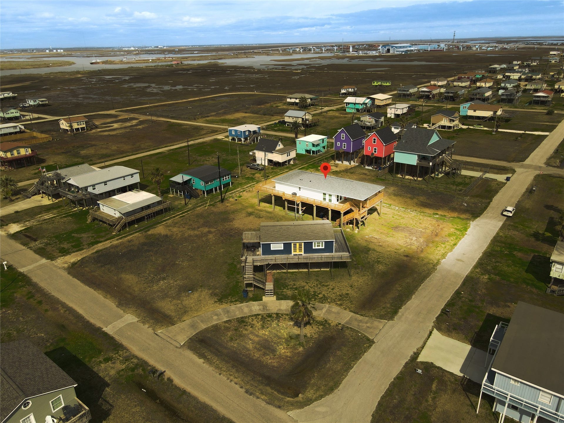 1014 Treaty Dr, Surfside Beach, TX 77541 Aerial overview highlighting location and investment potential