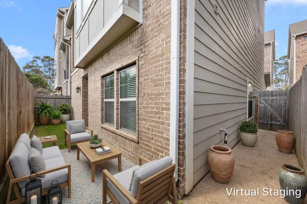 1216 Murrayhill Drive, Houston, TX 77043 Create your outdoor living space on the first floor (virtually staged)