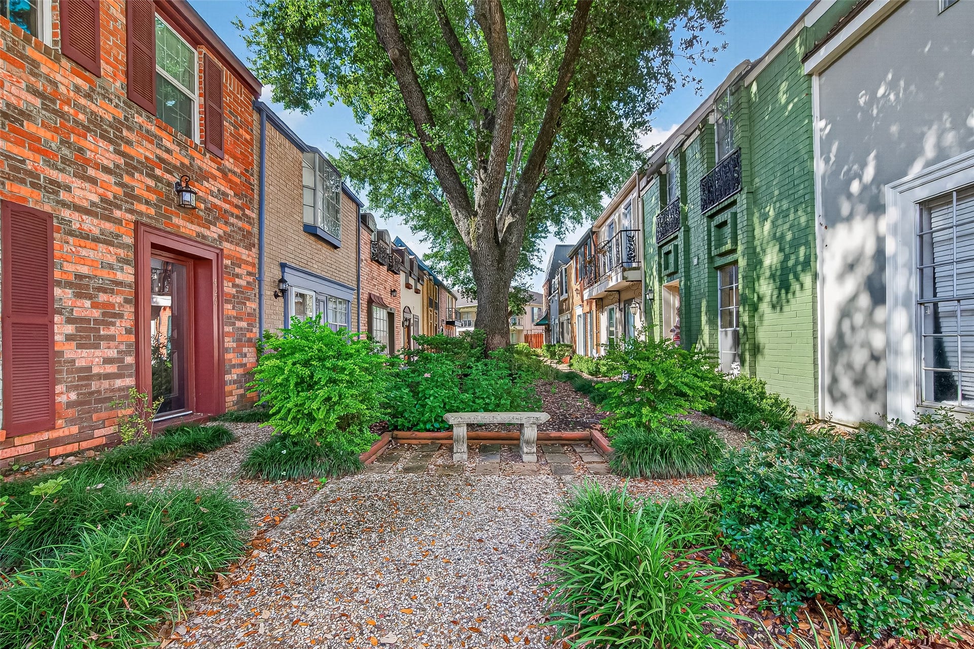 11550 Chimney Rock Road, #536, Houston, TX 77035 Gorgeous landscaping and concrete benches throughout the complex