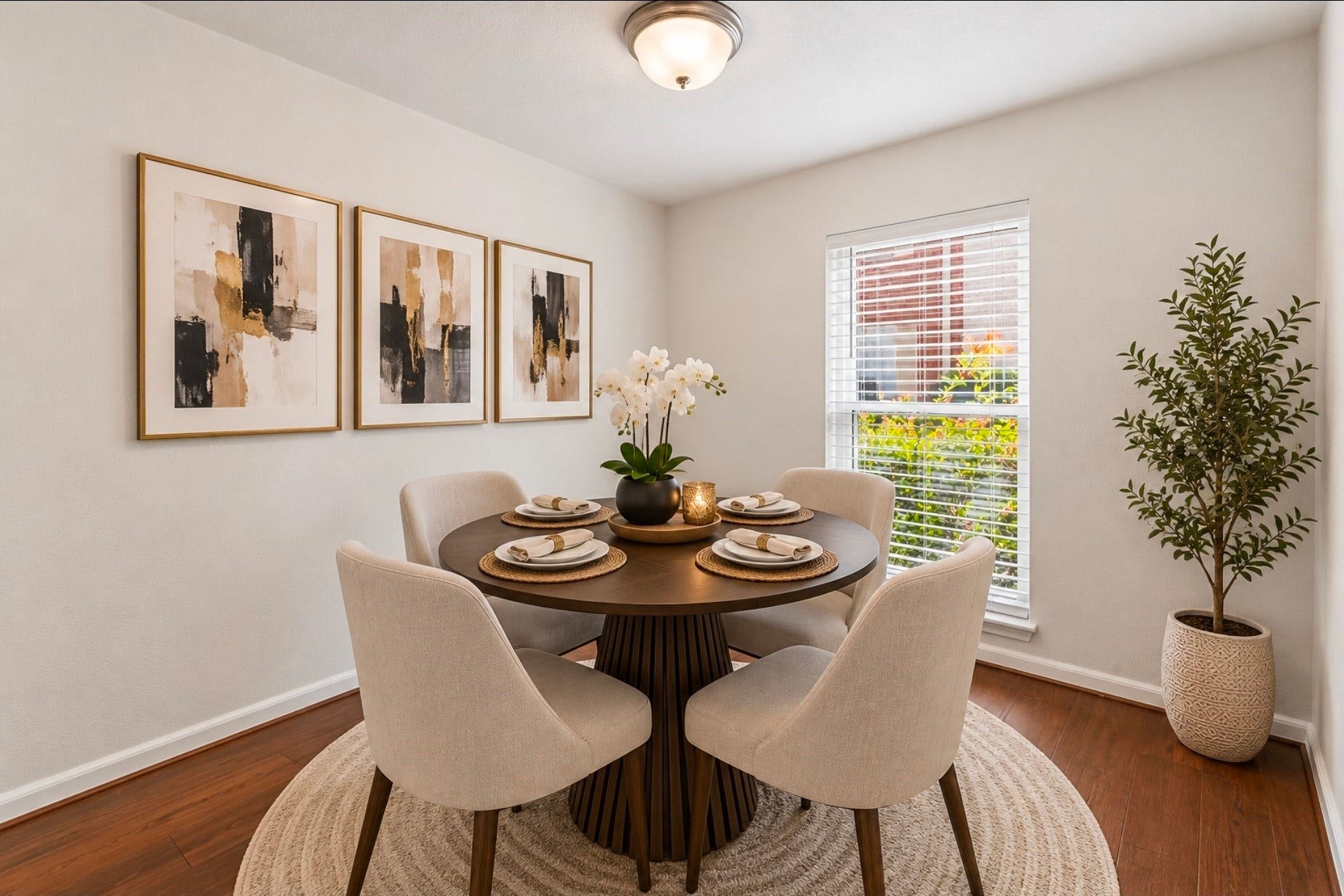 11550 Chimney Rock Road, #536, Houston, TX 77035 Dining room virtually staged