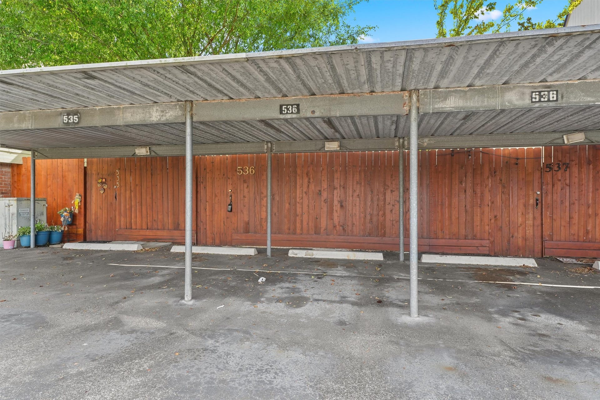 11550 Chimney Rock Road, #536, Houston, TX 77035 2 assigned carports for the unit, right outside the rear gate