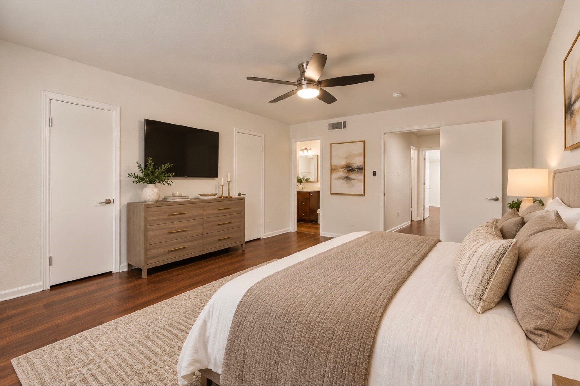 11550 Chimney Rock Road, #536, Houston, TX 77035 Another view of the primary bedroom staged