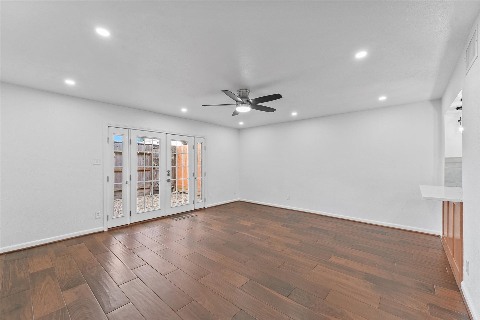 11550 Chimney Rock Road, #536, Houston, TX 77035 French doors with upgraded double paned, Low-E windows in the living room