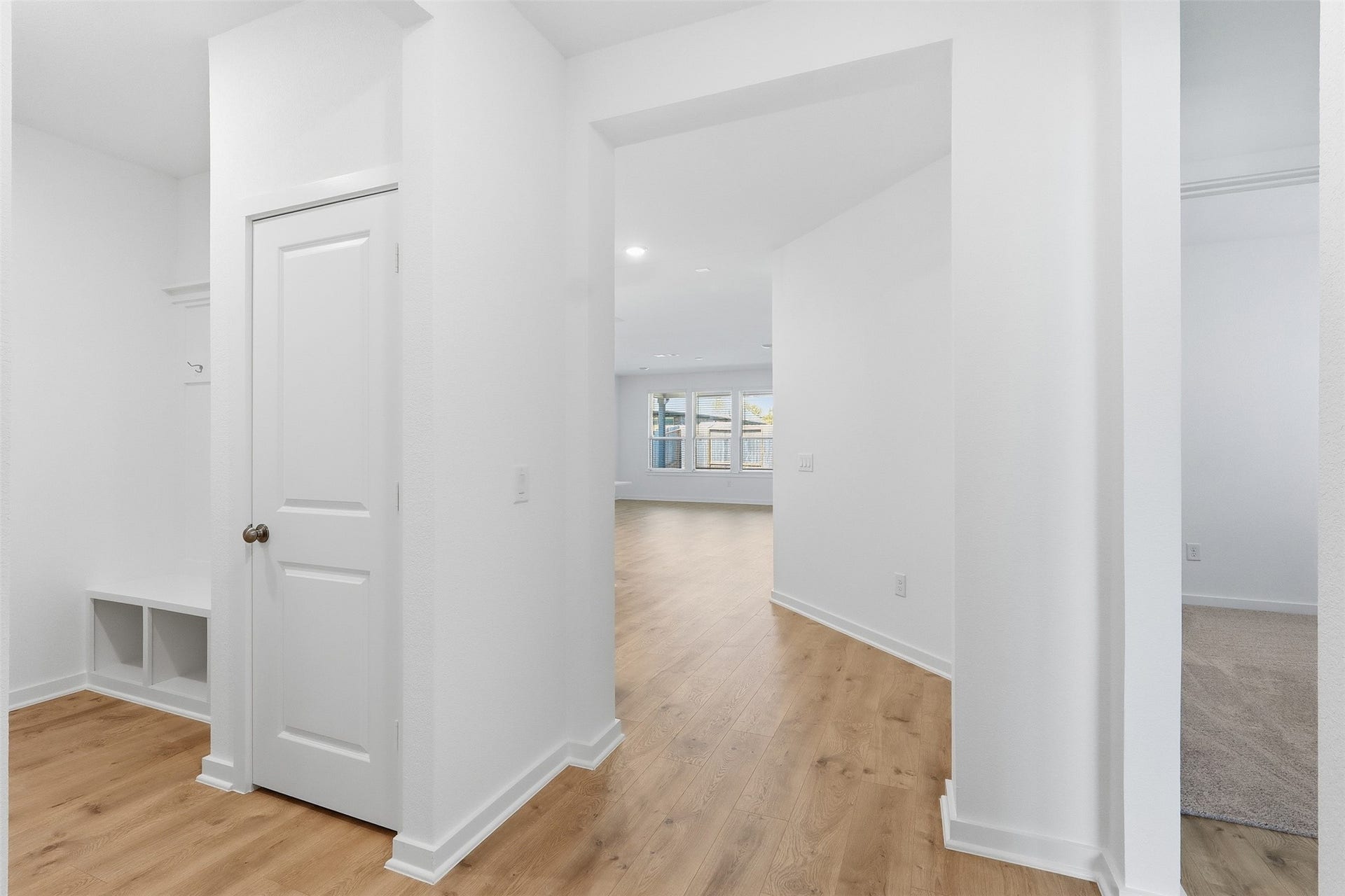 18210 Ellerden Forest Drive, Tomball, TX 77377 Family Drop Zone & Hall Closet designed to catch everyday items like backpacks, purses, keys, and mail.