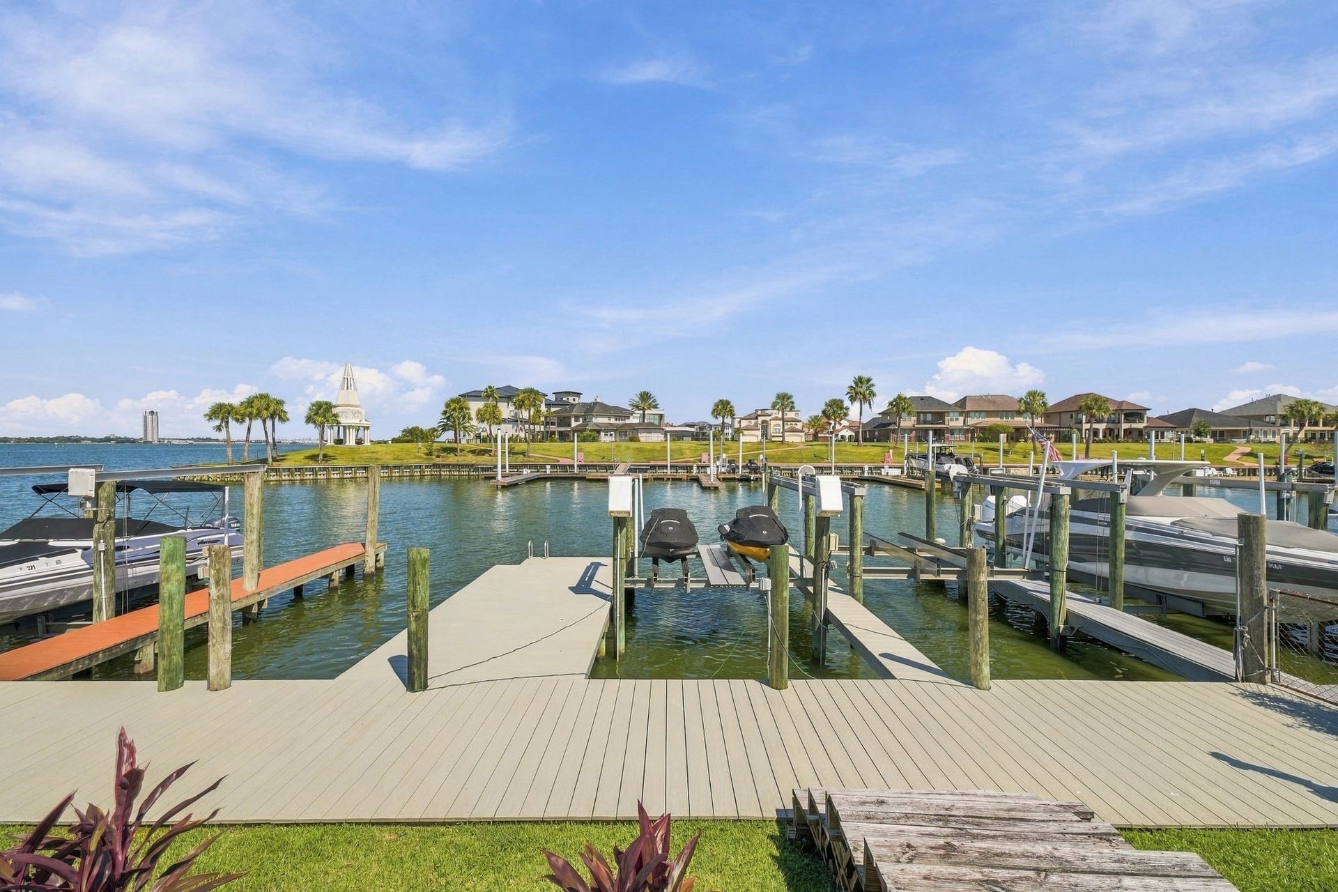 932 Plantation Street, League City, TX 77573 The private boat dock gives direct access to Clear Lake.