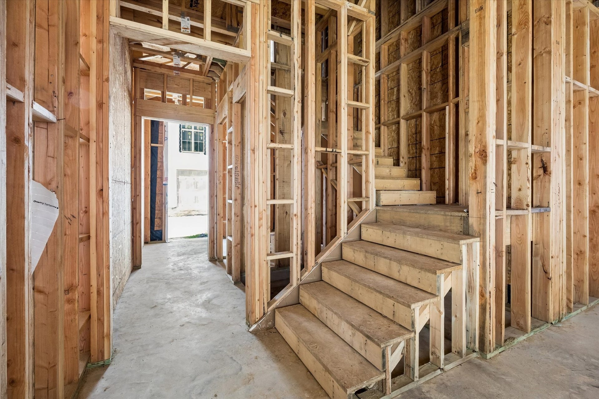7 Wentworth Gate Path, Houston, TX 77027 Current stage of construction for the entryway of the home.
