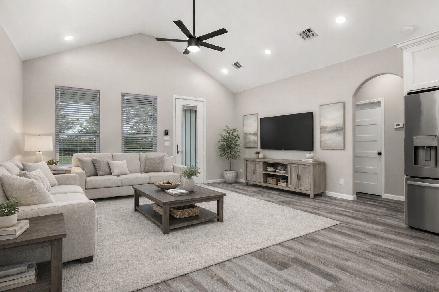 3617 Pecan Drive, Bacliff, TX 77518 Virtually staged living room