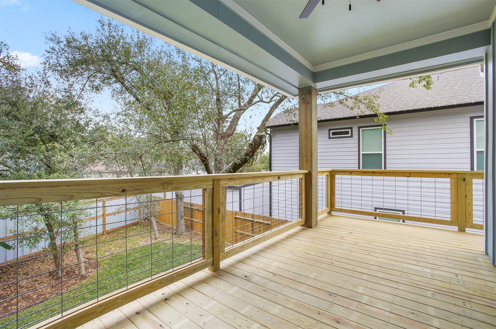 3617 Pecan Drive, Bacliff, TX 77518 Upstairs back porch which wraps around to the front