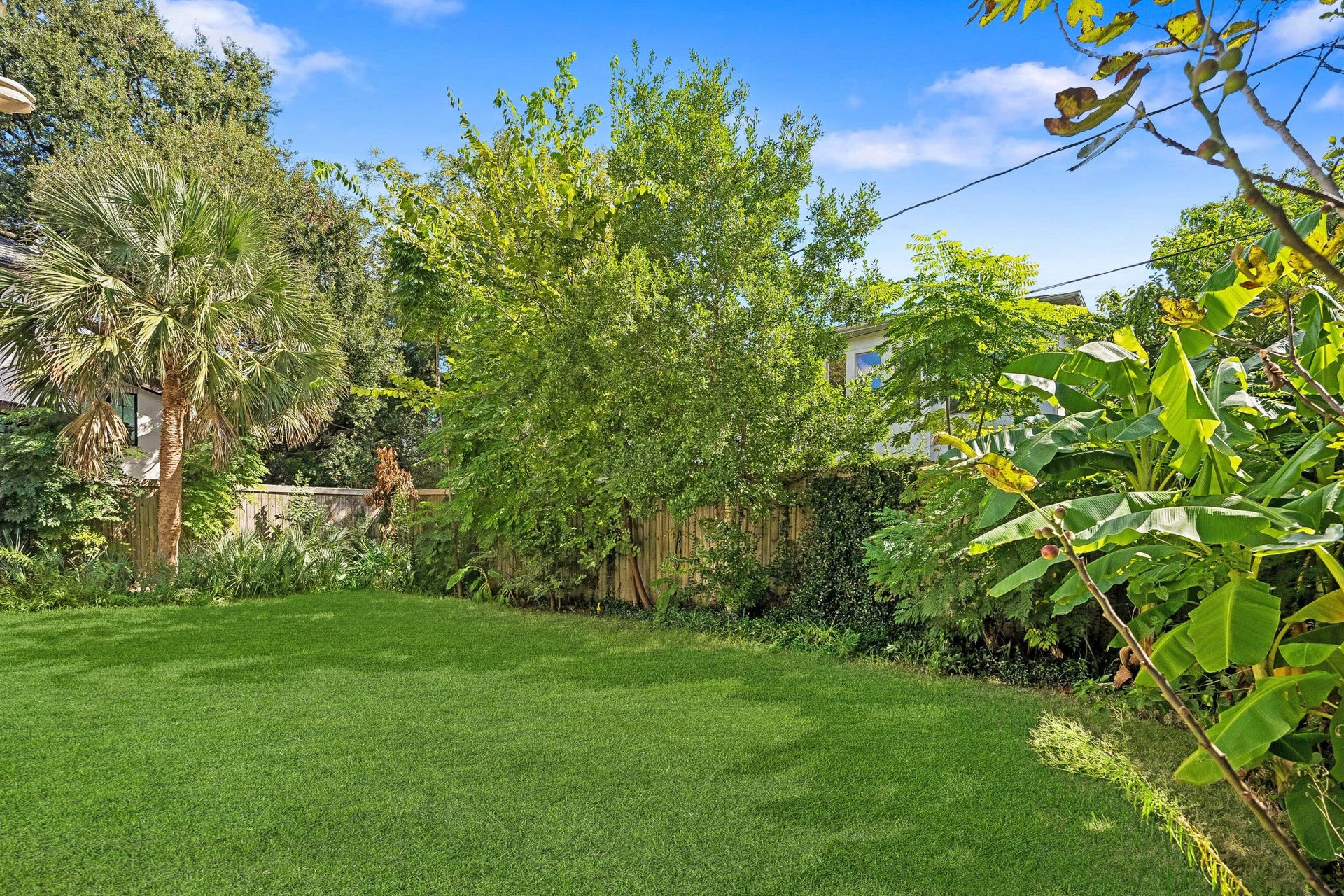 [Backyard] South-facing rear exposure, brings all-day sun to the backyard, pool, and rear living spaces.