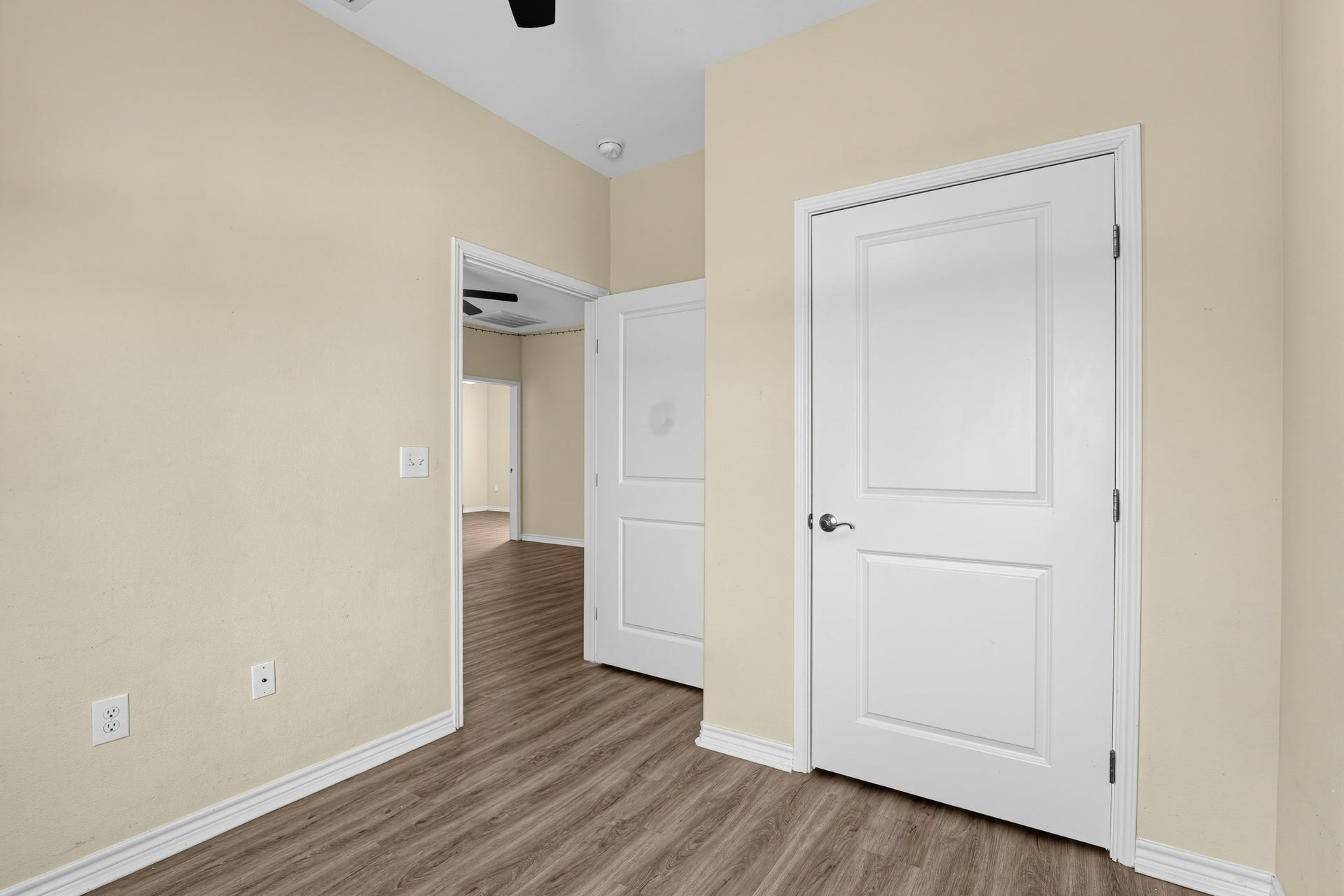 3717 Church Street Street, Galveston, TX 77550 Bedroom with ceiling fan and light fixture.