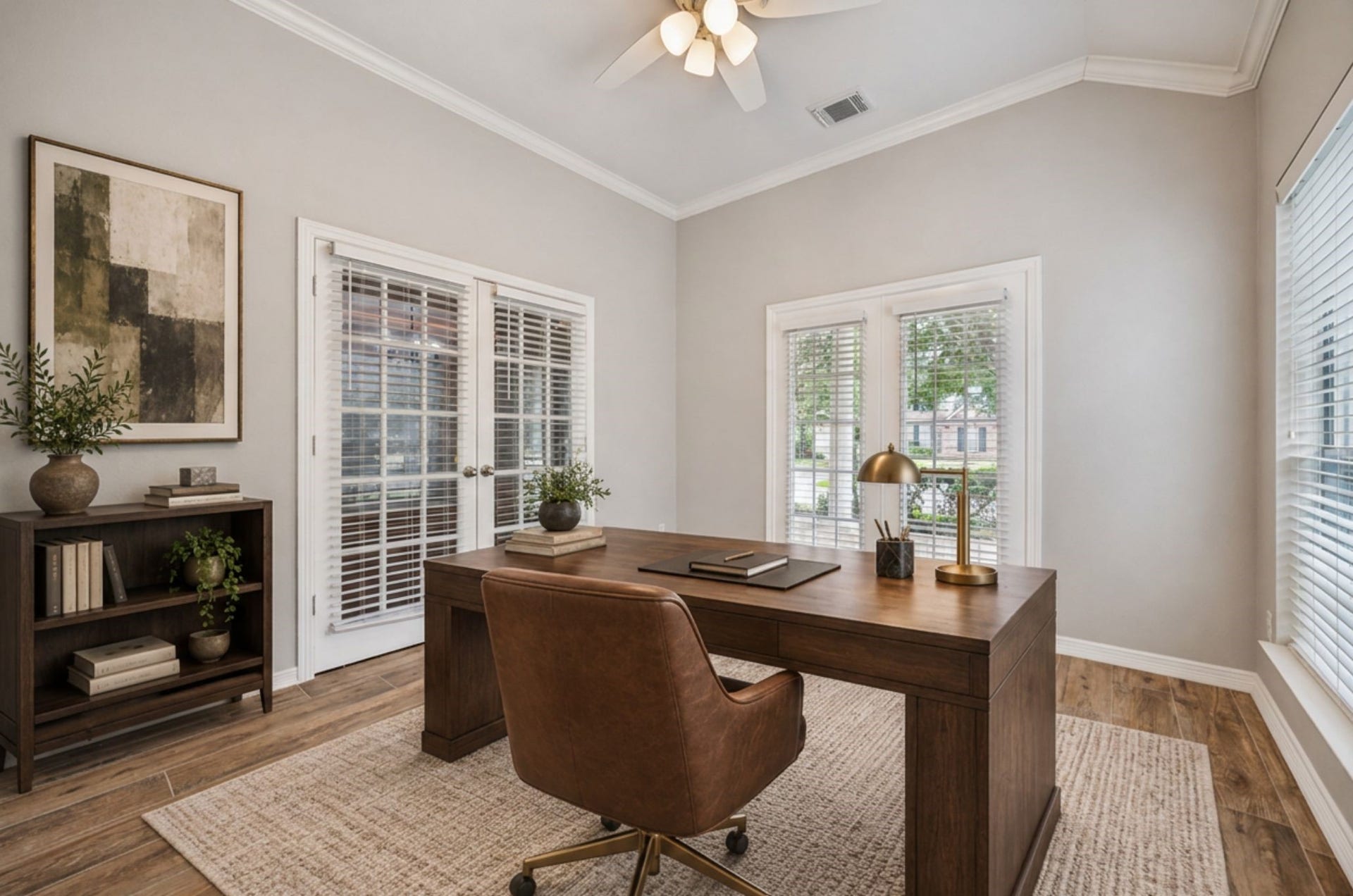7715 BAYOU GREEN LANE, Sugar Land, TX 77479 PRIVATE STUDY WITH ABUNDANT NATURAL LIGHT TWO SETS OF FRENCH DOORS, ONE SET THAT OPENS DIRECTLY TO THE FRONT PORCH.
*Virtually Staged