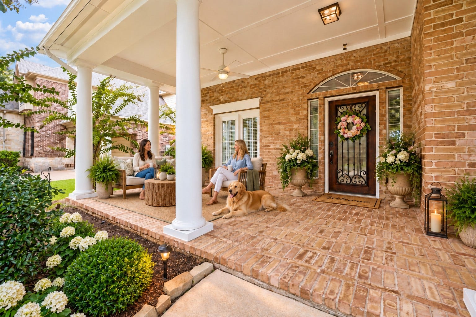 7715 BAYOU GREEN LANE, Sugar Land, TX 77479 A BEAUTIFUL PORCH TO ENJOY.