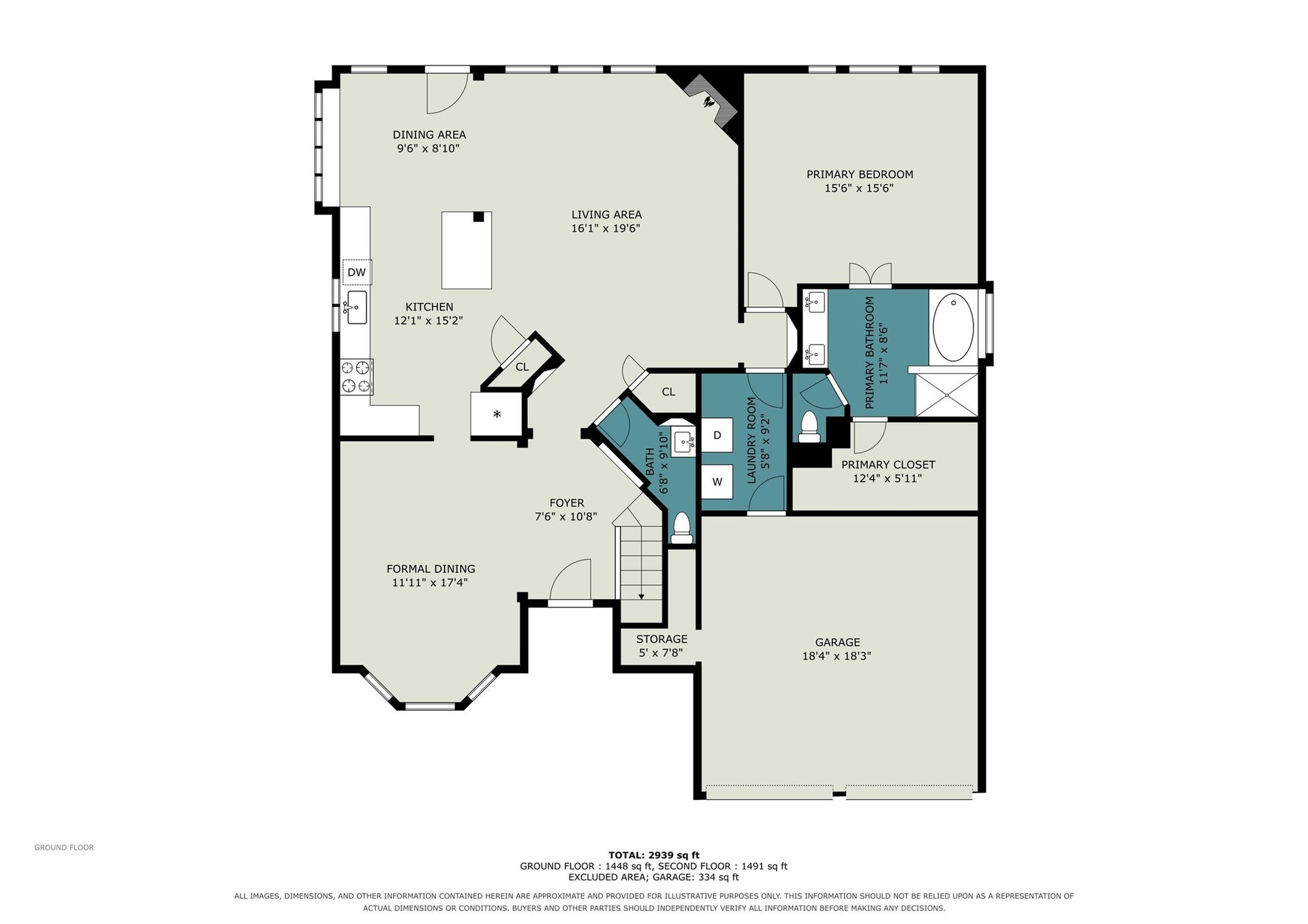 10903 Prairie Hawk Drive, Houston, TX 77064 First floor schematic. Dimensions should be independently verified.