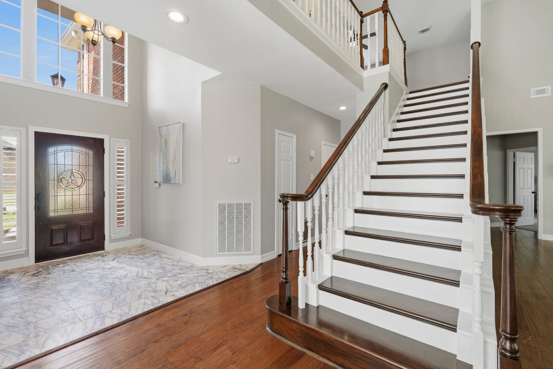 Welcome in! Newly refinished stair treads lead to an over-sized game room and 3 large bedrooms upstairs with 2 full baths.
