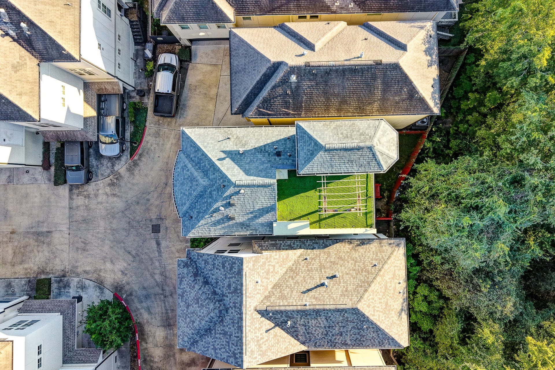 4118 Bonner View Lane, Houston, TX 77007 Aerial view of rooftop deck space