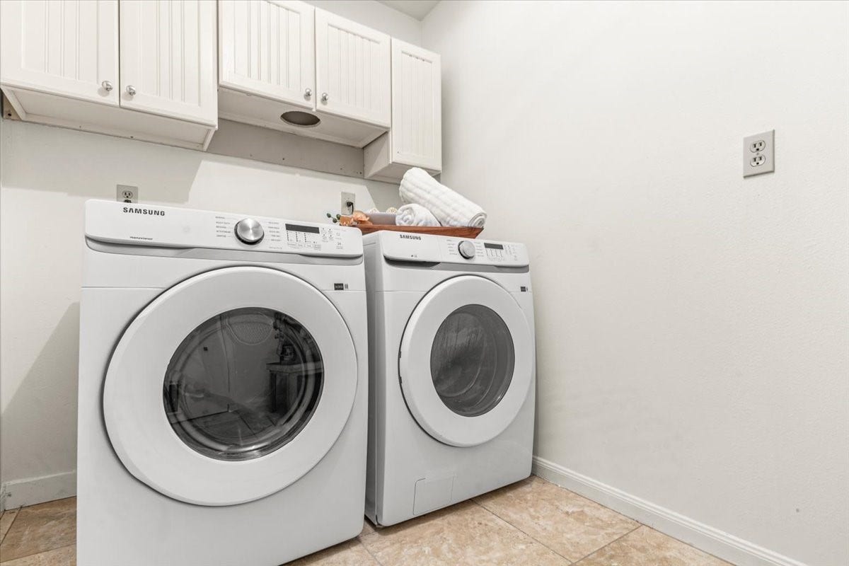 Laundry (in house, with a door leading to garage)