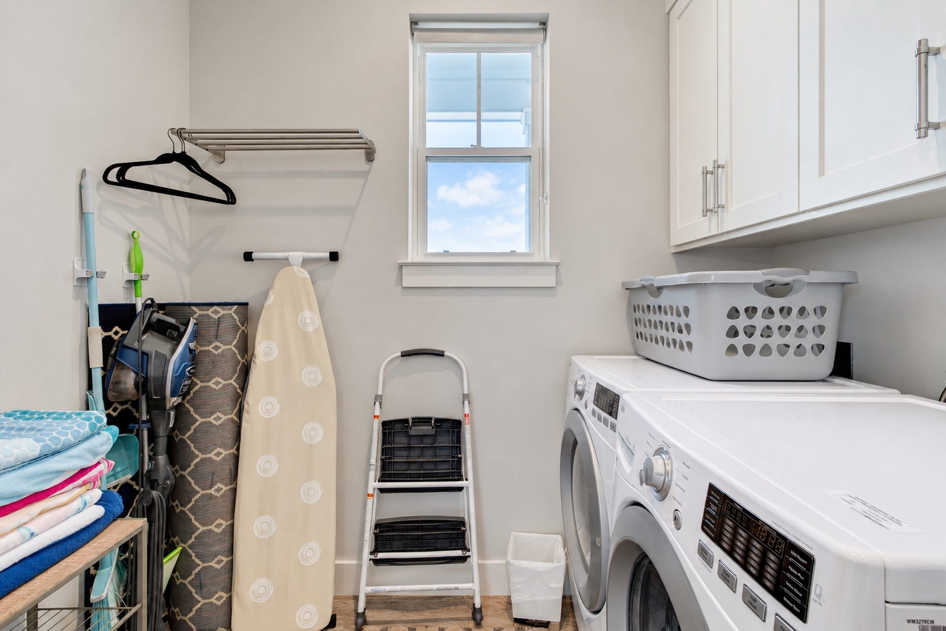 3802 Abalone Road, Galveston, TX 77554 Utility closet and access to the east facing covered deck.