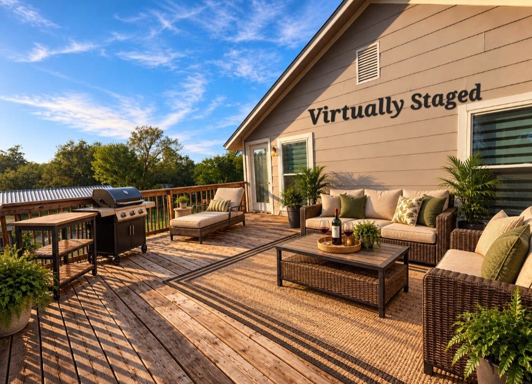 Staged, Wonderful expansive outdoor space to enjoy.