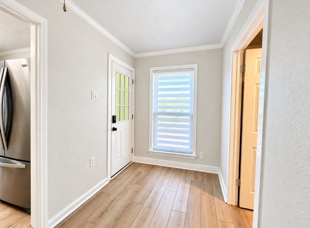 Nook, and back door to access laundry utilities