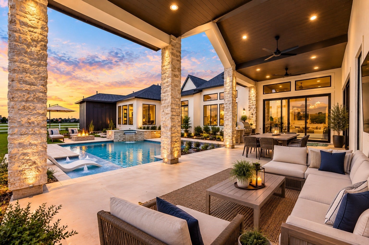 20218 Tealpointe Ridge Lane, Tomball, TX 77377 Virtually Staged for your backyard paradise imagination!
