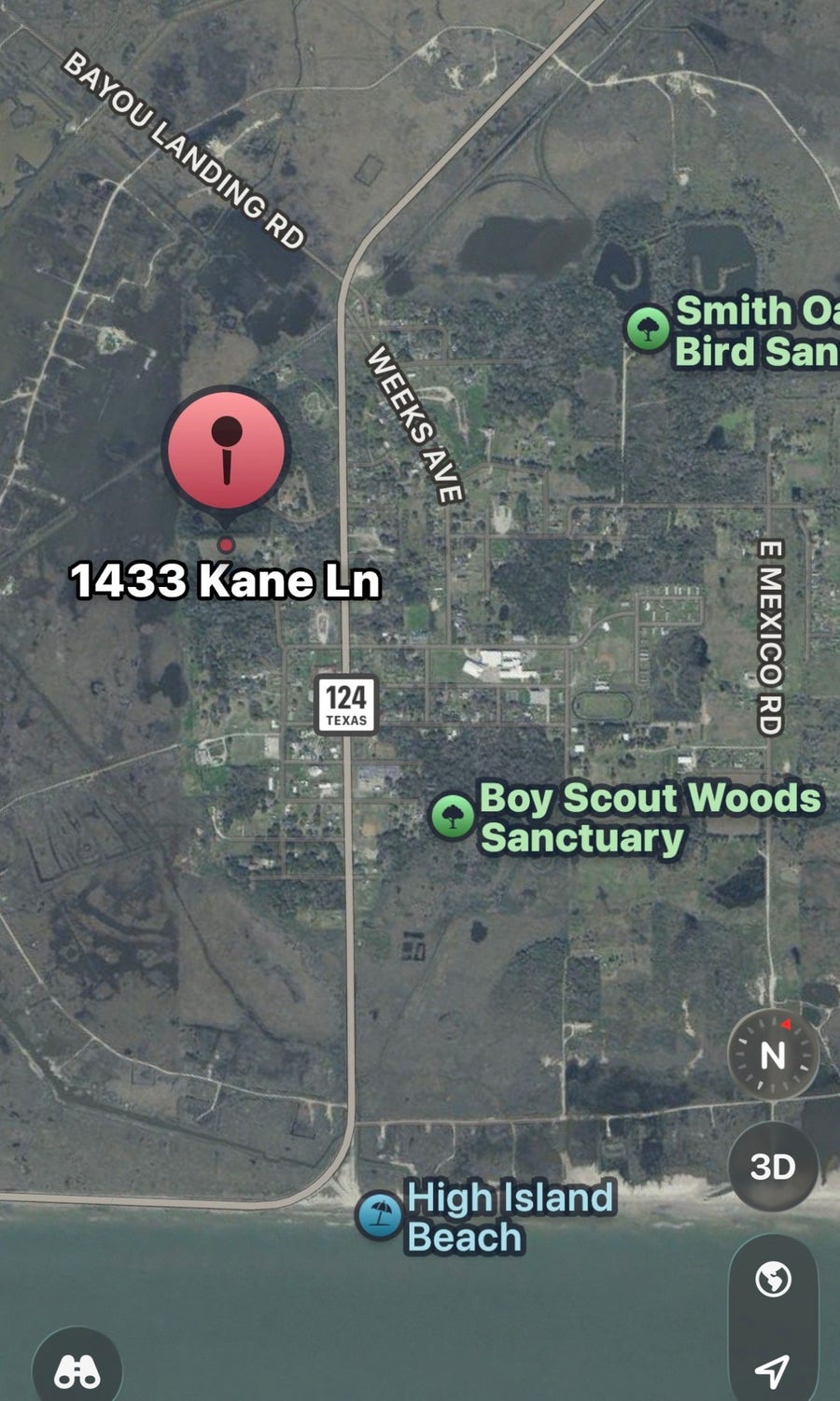 Property photo for 1433 Kane Lane, High Island, TX