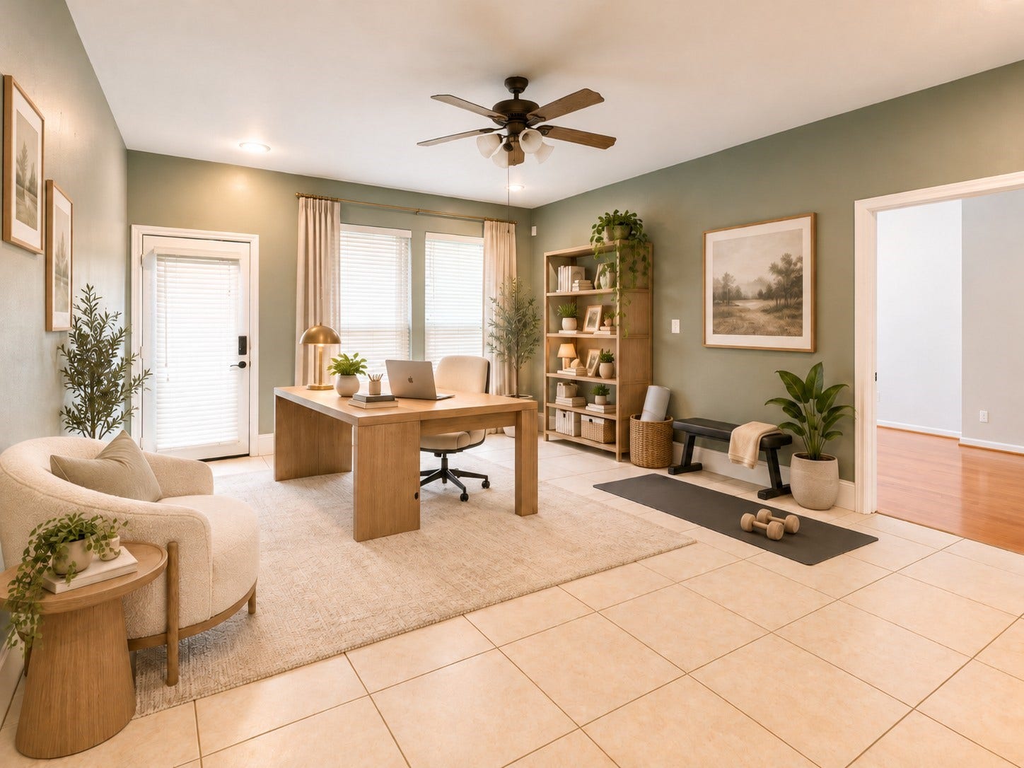 1710 Aden Mist Drive, Houston, TX 77003 Virtually staged to highlight potential office / fitness area