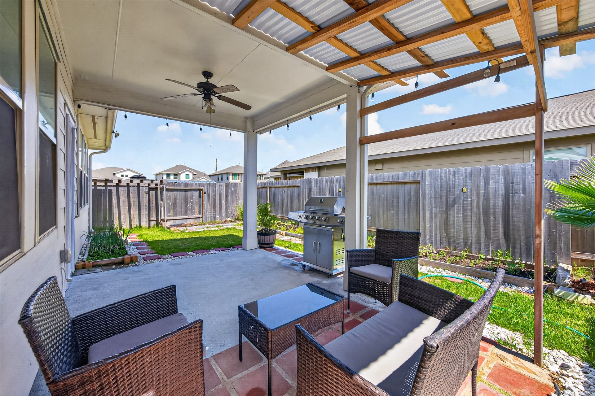 22409 Kinley Street, New Caney, TX 77357 This backyard is ready for entertaining!