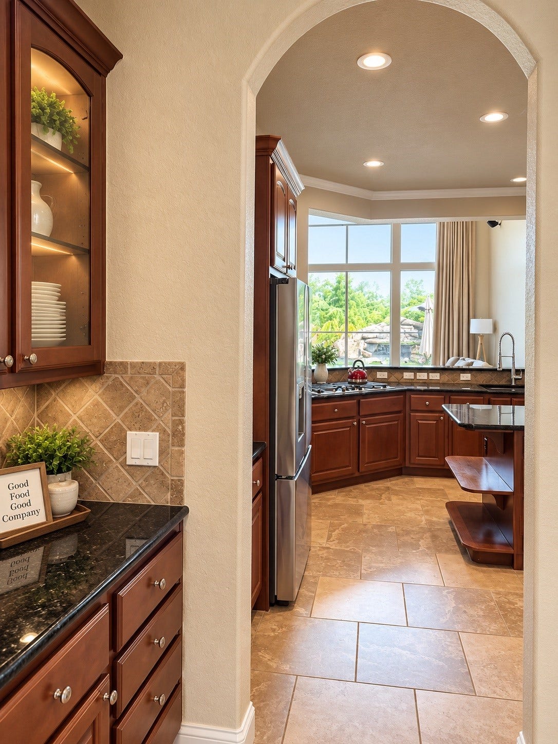 7 Compton Manor Drive, Spring, TX 77379 Butlers pantry area virtually staged