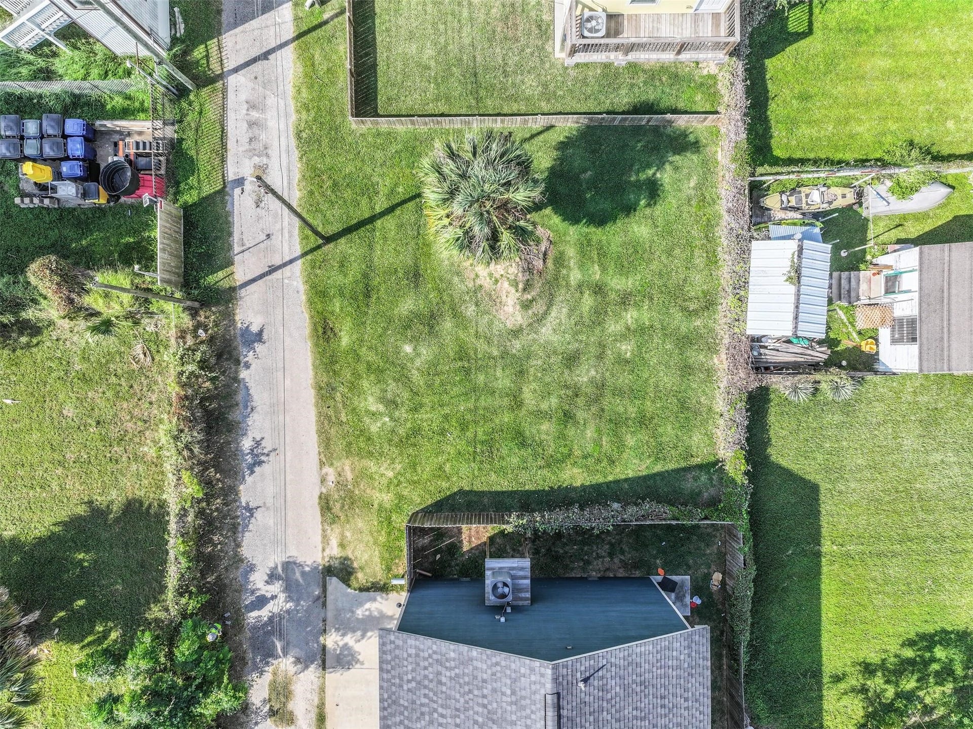 3721 Church Street, Galveston, TX 77550 Aerial view of cleared lot.