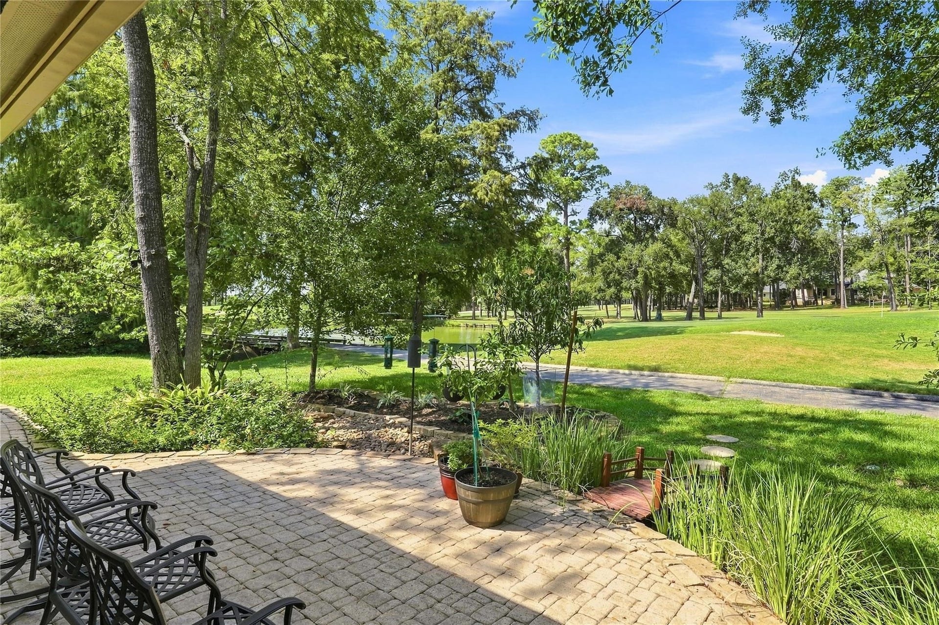 156 April Waters Drive W, Conroe, TX 77356 Lovely and relaxing view of the 16th and 17th fairway of April Sound Golf Course.