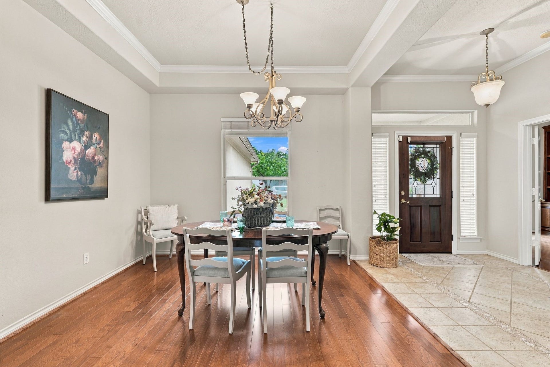 156 April Waters Drive W, Conroe, TX 77356 Another view of the spacious space used as a dining room that is located off of the foyer.