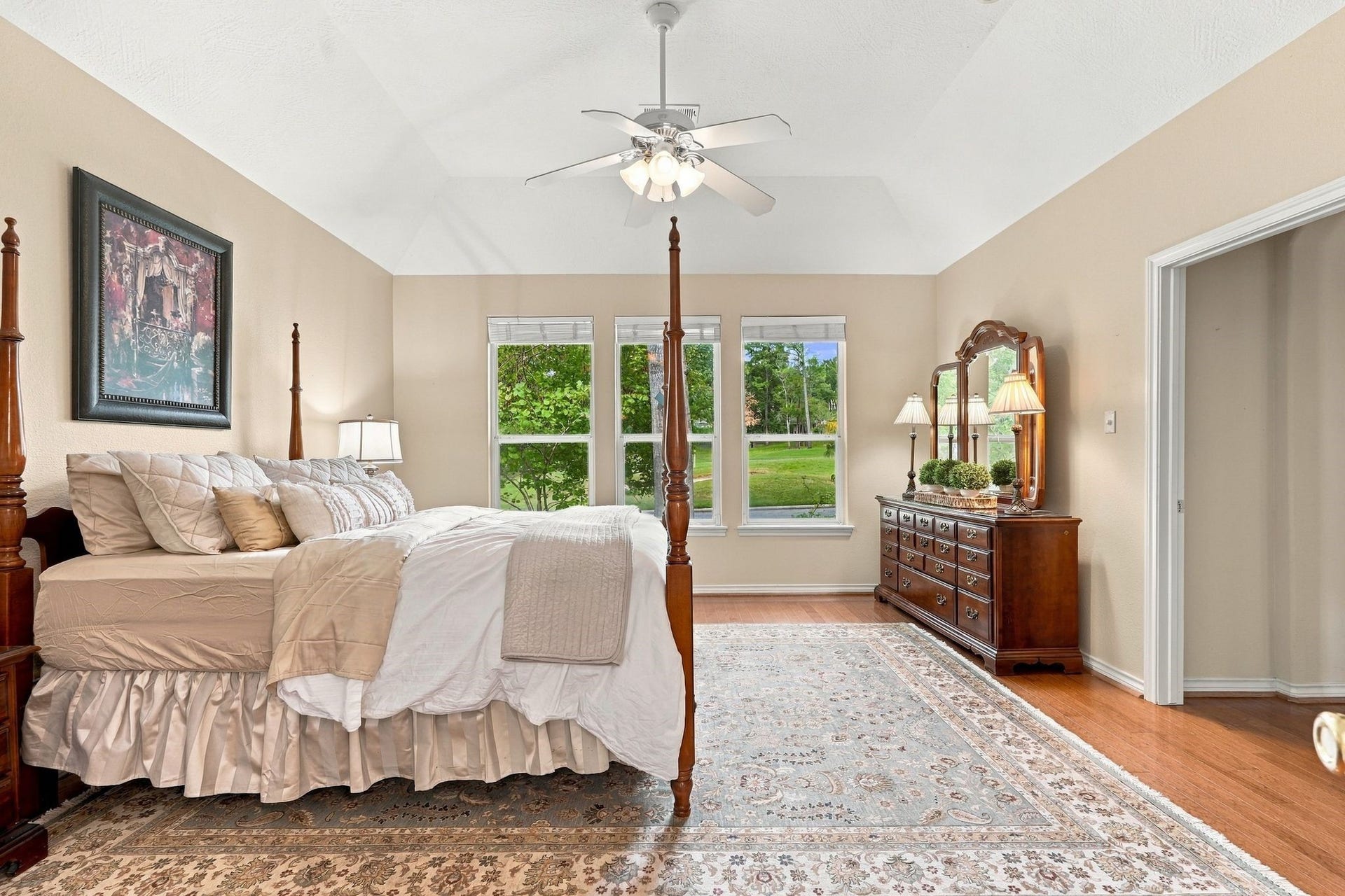 156 April Waters Drive W, Conroe, TX 77356 Elegant view of the primary suite.