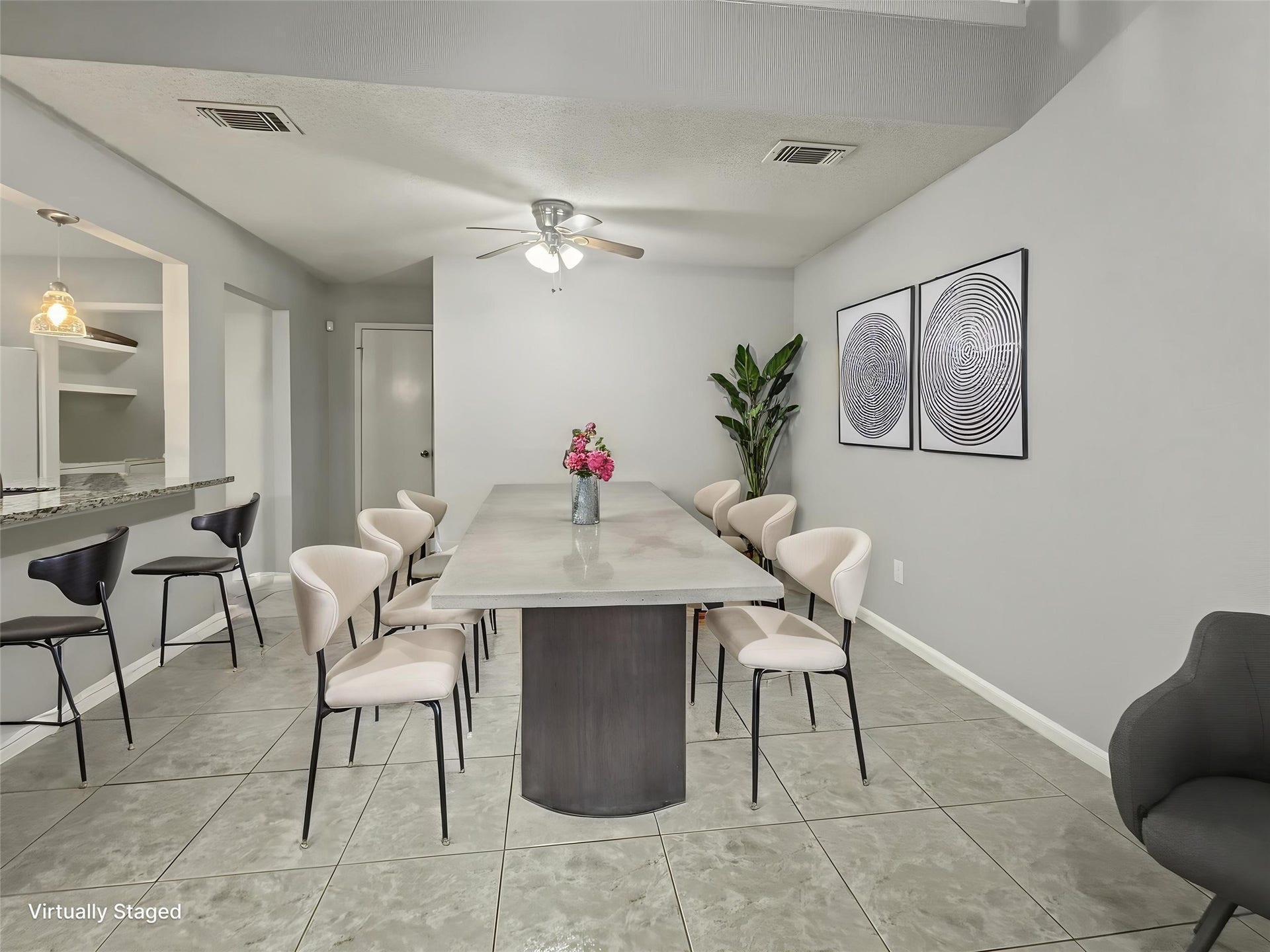 13768 Hollowgreen Drive, #510, Houston, TX 77082 Fantastic view of the dining room virtual staged.