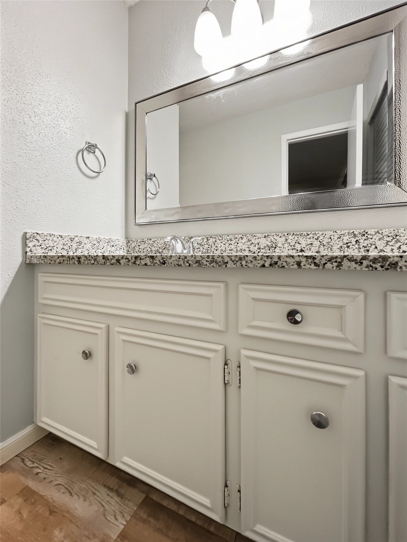 13768 Hollowgreen Drive, #510, Houston, TX 77082 View of the vanity in the secondary bathroom loaded with granite countertops.