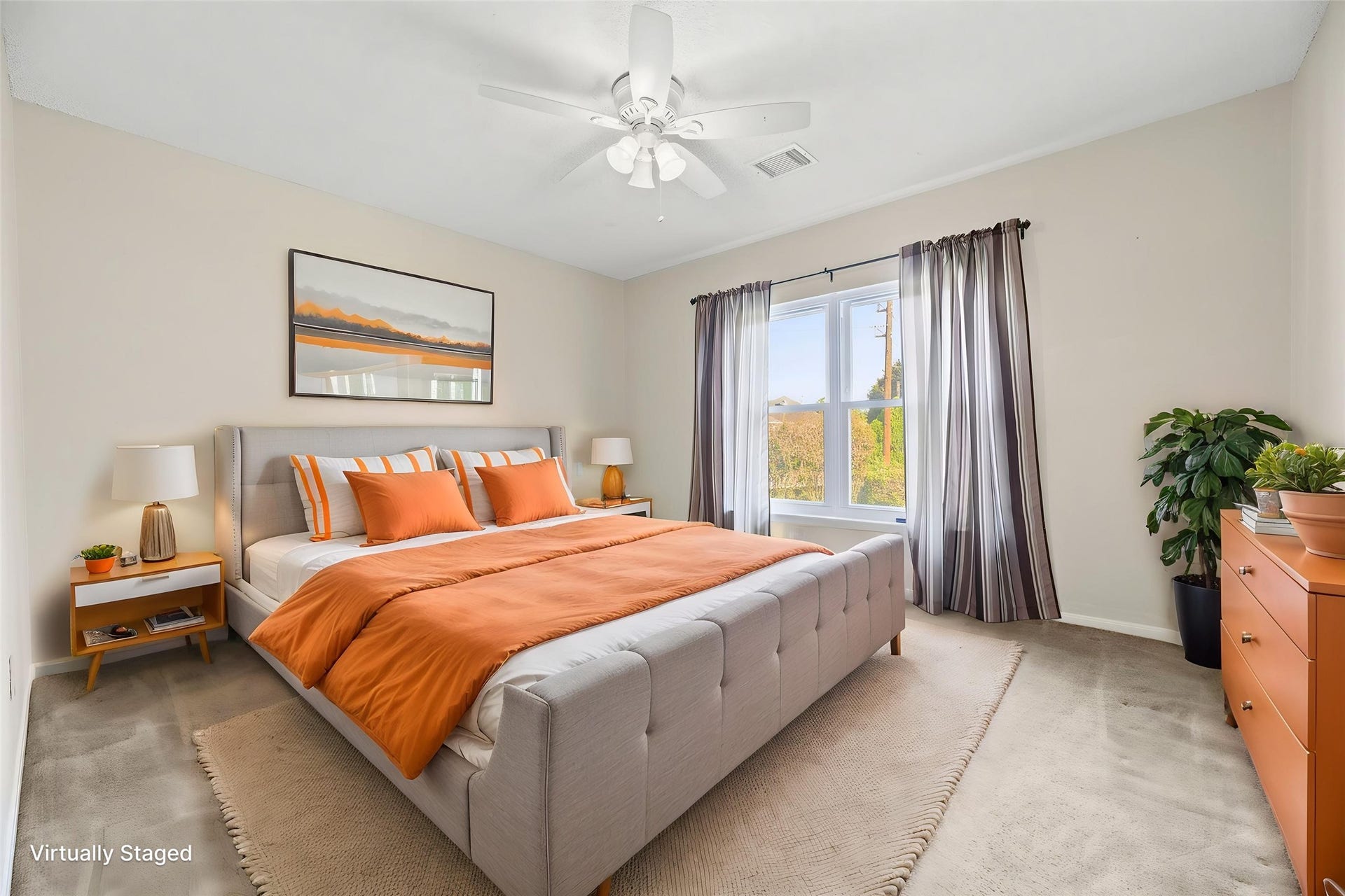 9922 W Cedaredge Drive, Houston, TX 77064 Virtually Staged -- Bright and inviting secondary bedroom #1 featuring a large window with natural light for a relaxing atmosphere.