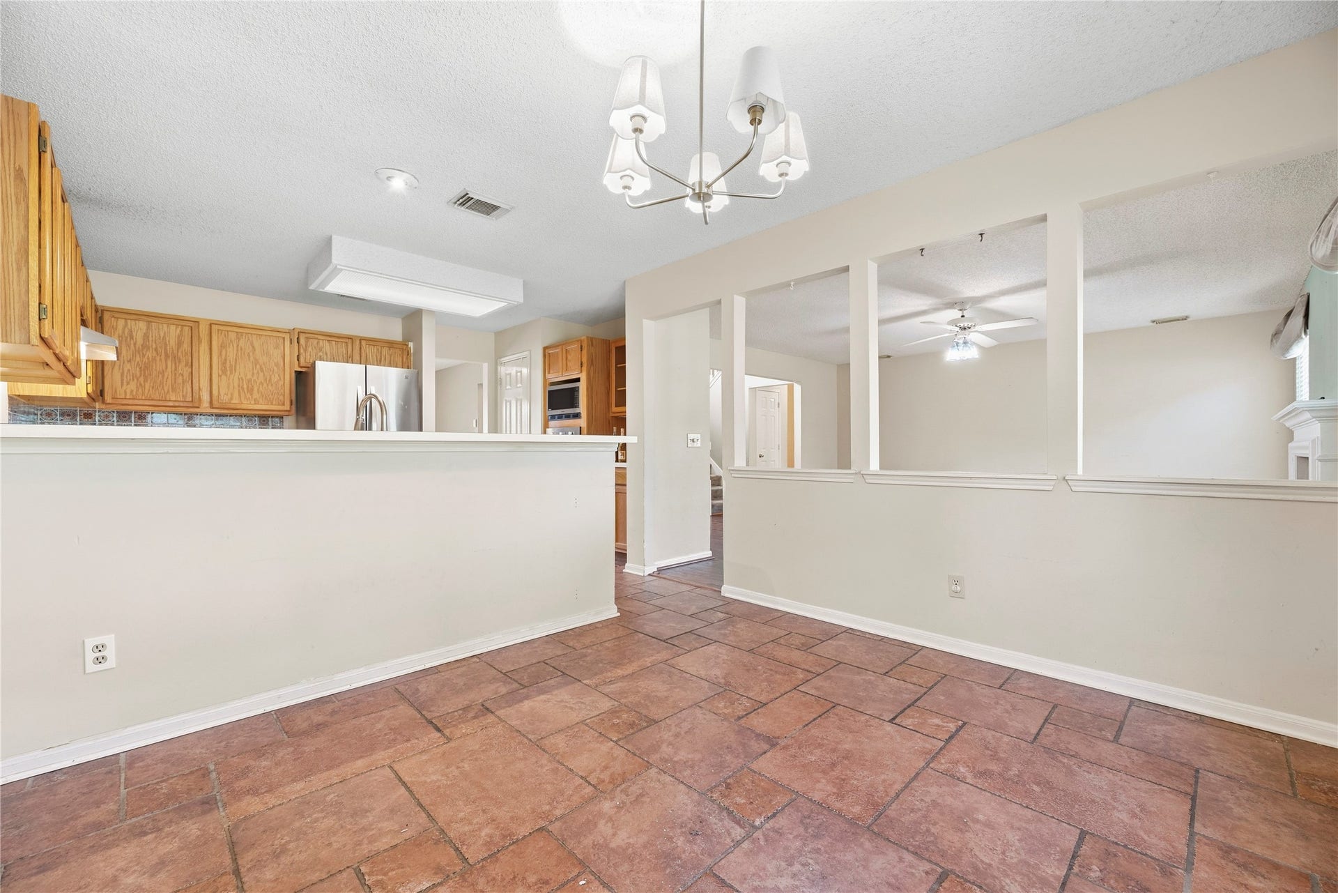 9922 W Cedaredge Drive, Houston, TX 77064 2nd view of the spacious breakfast area that connects to the kitchen and is open to the living room.