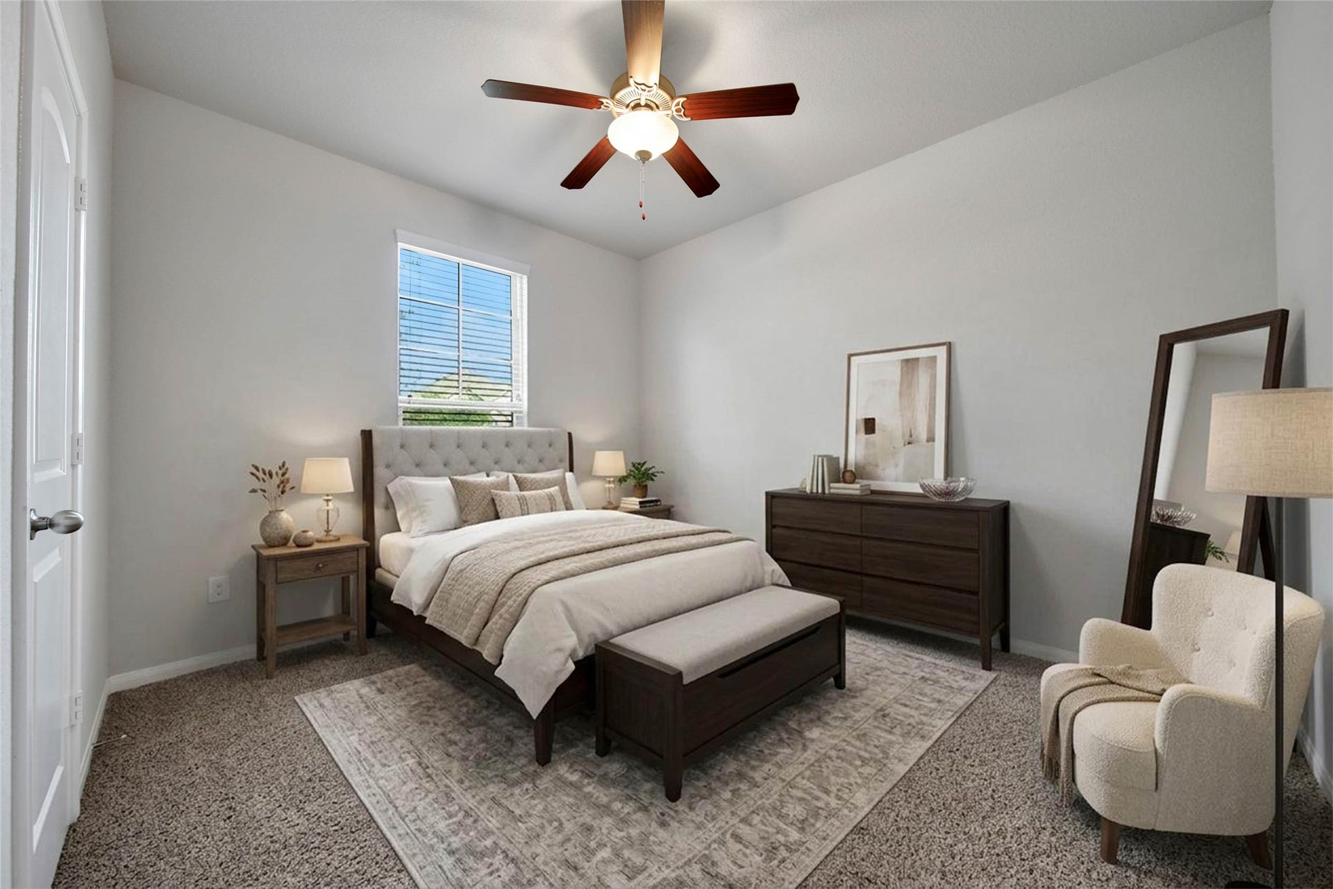 15423 Hopkins Cedar Drive, Humble, TX 77346 Guest suite with full bath (virtually staged)