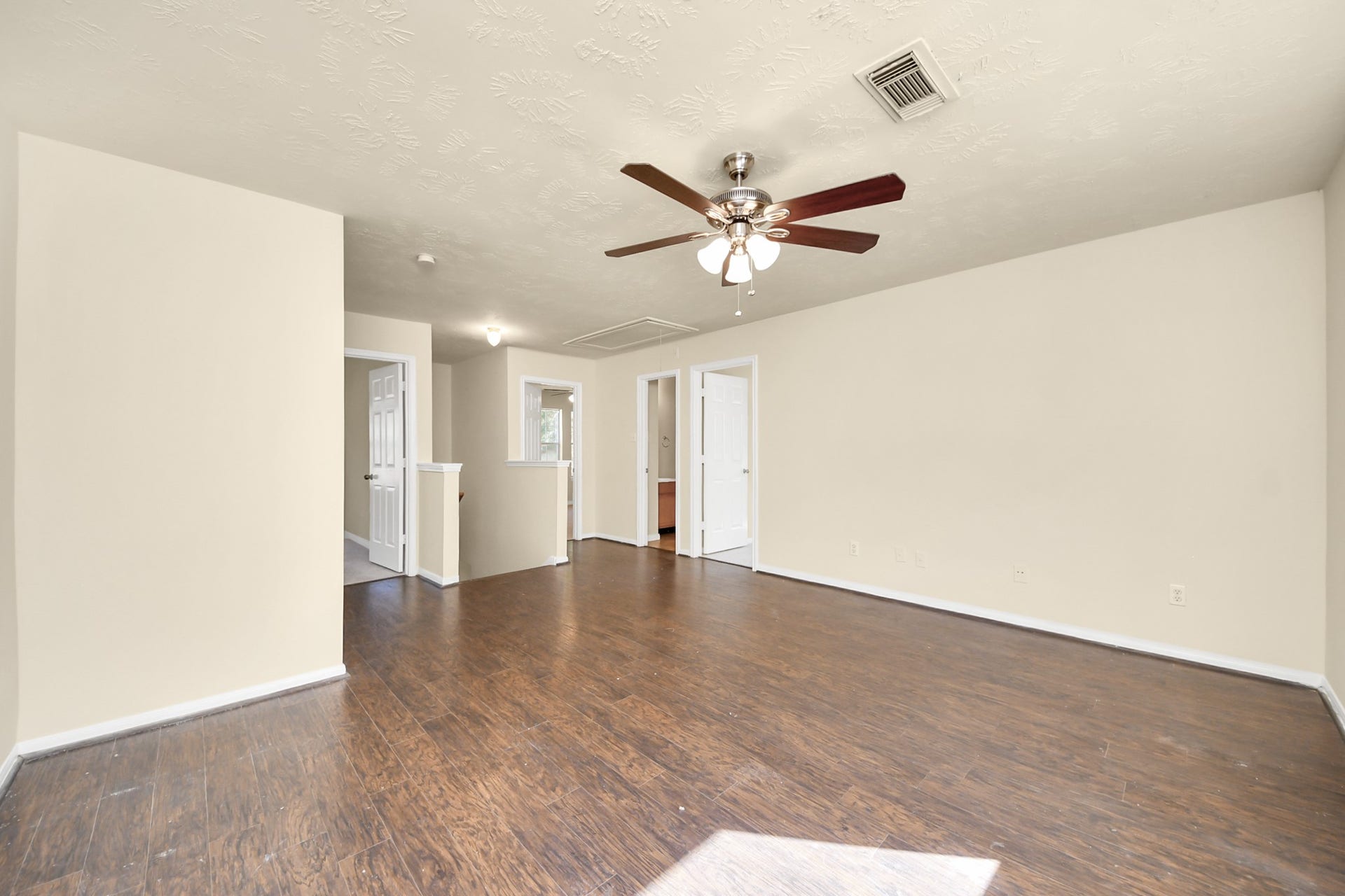 Another view of this spacious flex space upstairs.